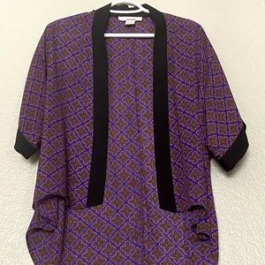 Purple patterned cover up